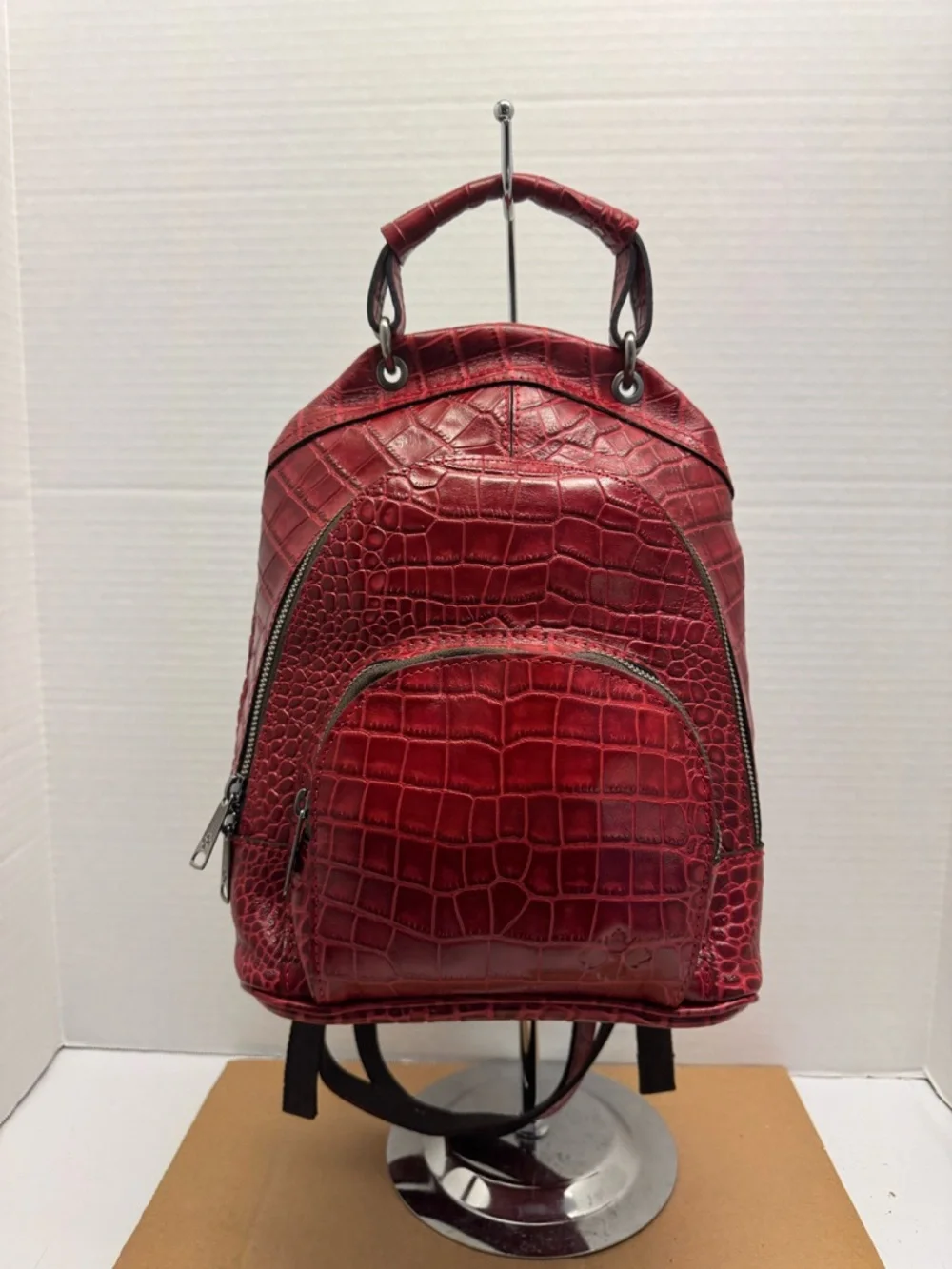 Patricia Nash Alencon Top Handle Small Leather Backpack - Picture 1 of 11